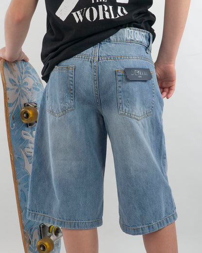 Jeans bermuda con finti strappi I DO