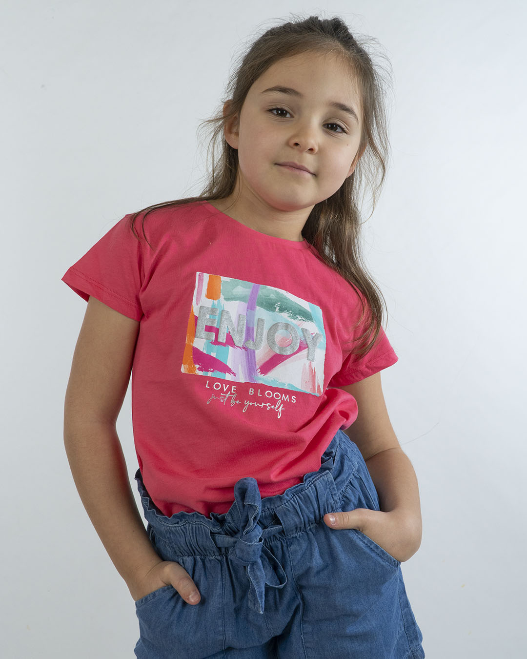 T-shirt manica corta con scritta glitterataMAYORAL