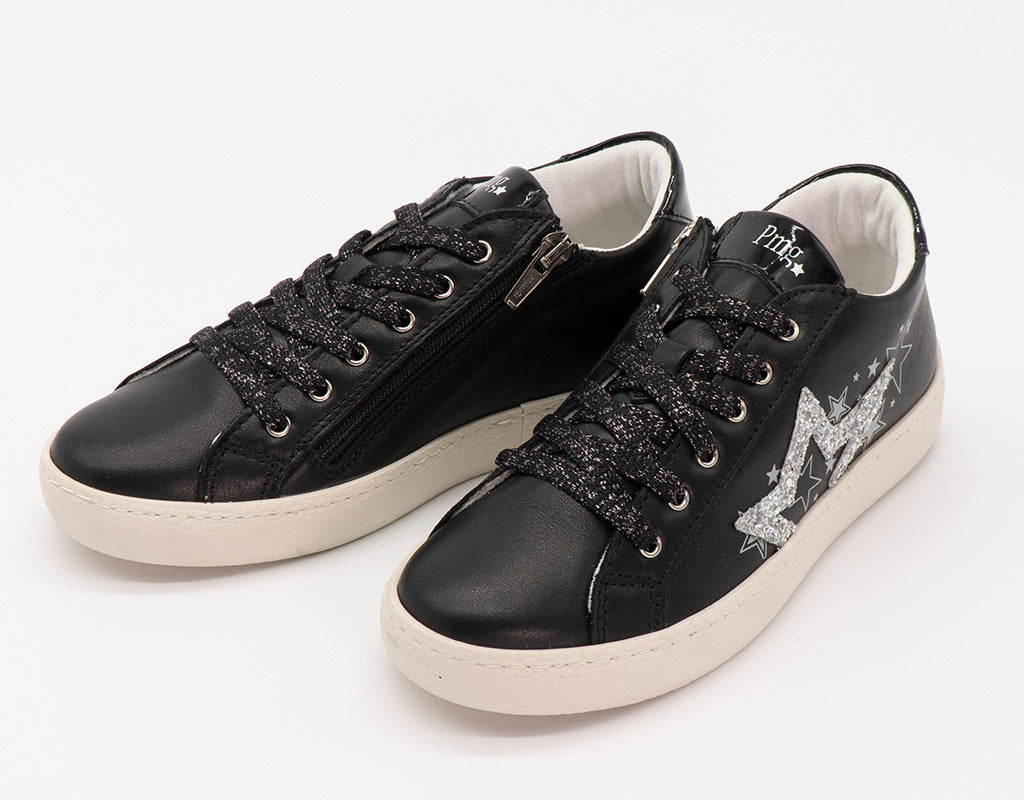 Scarpe con laccio,zip e stella glitterata PRIMIGI