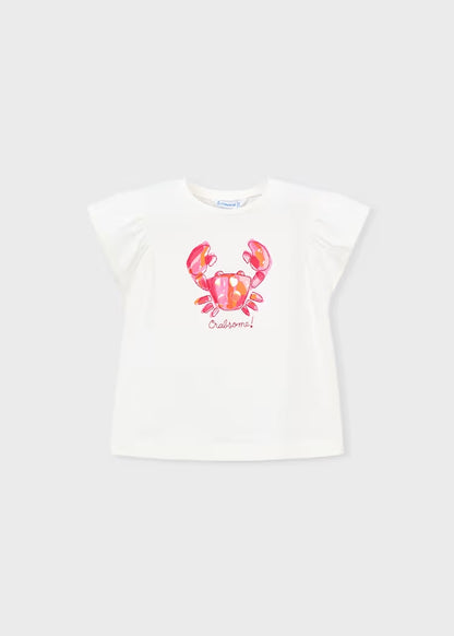 T-shirt con granchio paiettato art.3007-82 MAYORAL