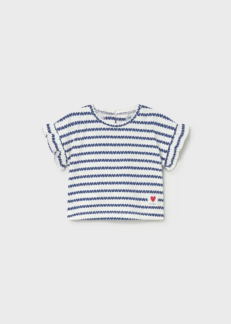 T-shirt manica corta con cuoricini MAYORAL