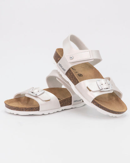 Sandalo perlaceo con sottopiede in pelle GRUNLAND