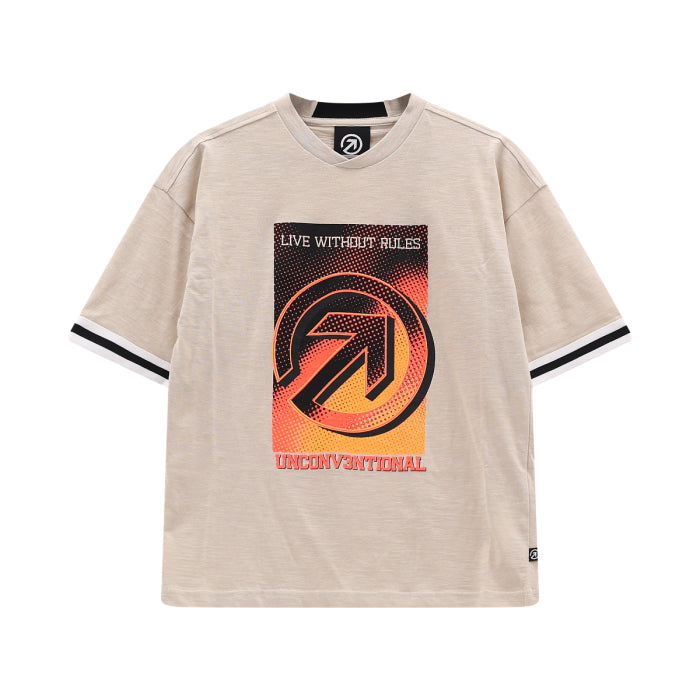 T-shirt con stampa fluo 76E5904-A203 MELBY