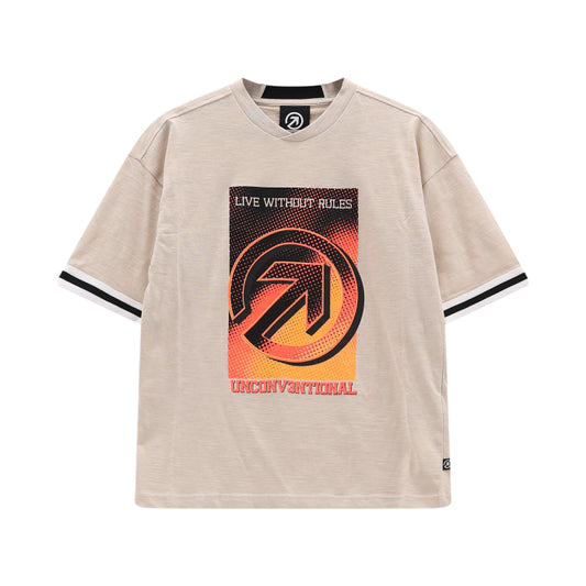 T-shirt con stampa fluo 76E5904-A203 MELBY