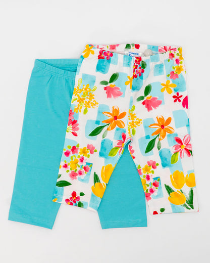 Completo fiorato 3 pz. con due leggings MAYORAL