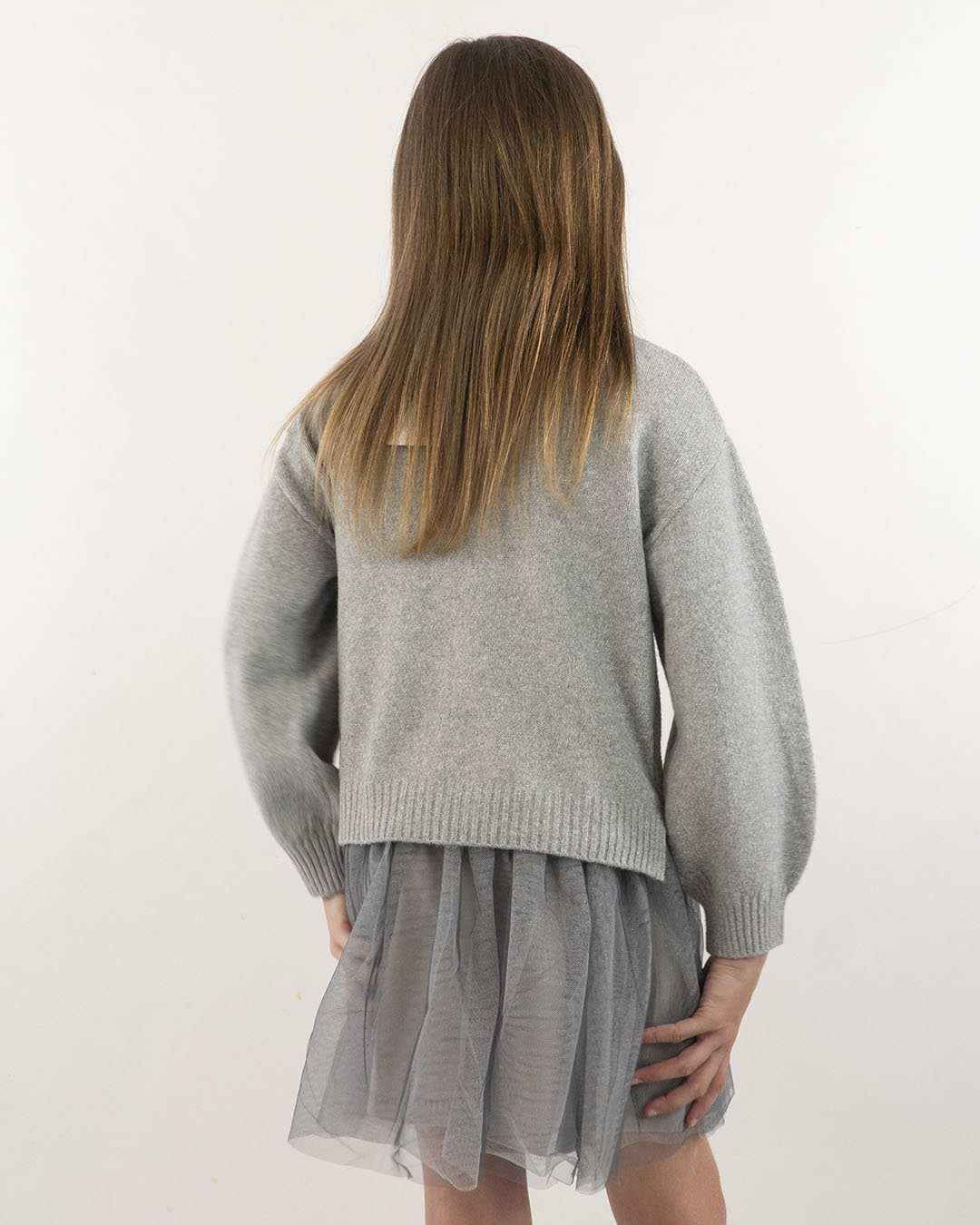 Abito 2 pz.con maglione con fiori applicatiMAYORAL