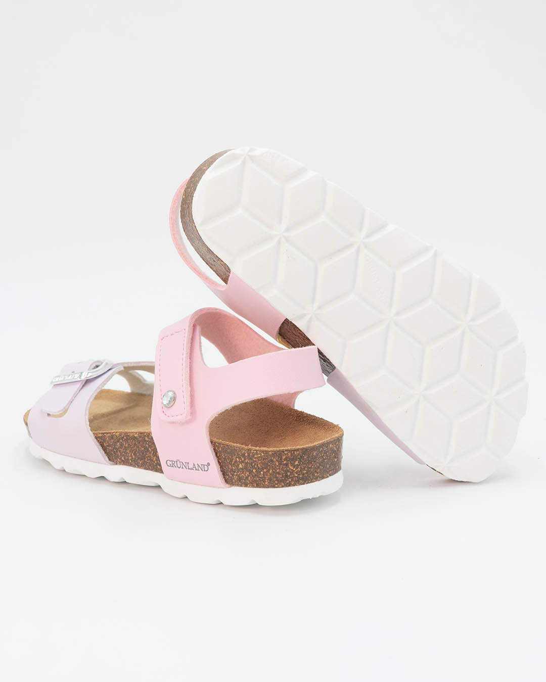 Sandalo bicolor con sottopiede in pelle GRUNLAND