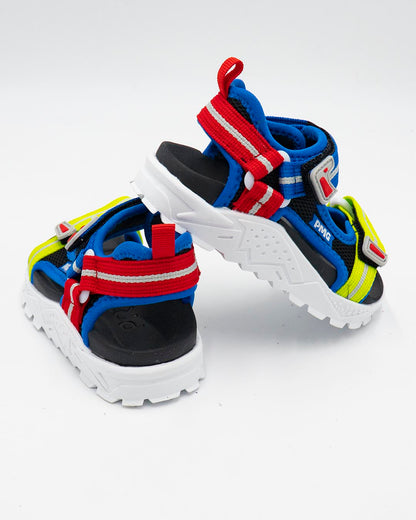 Sandalo in tessuto multicolor con strappi PRIMIGI