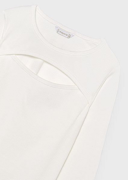 T-shirt a costine con oblò art.7.059-050 MAYORAL
