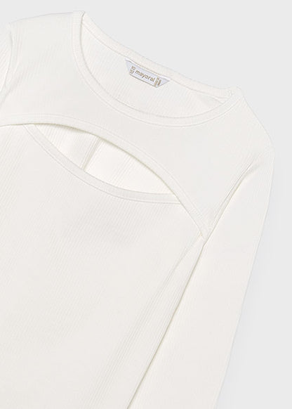 T-shirt a costine con oblò art.7.059-050 MAYORAL