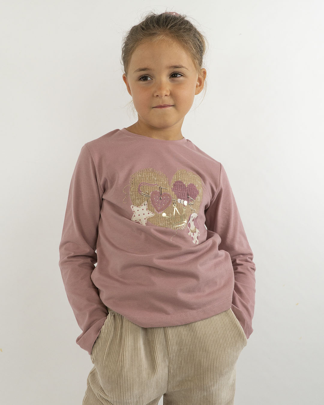 T-shirt con elastico per capelli a pois MAYORAL
