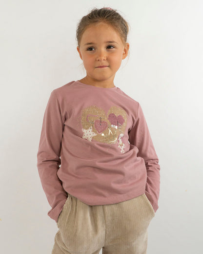 T-shirt con elastico per capelli a pois MAYORAL