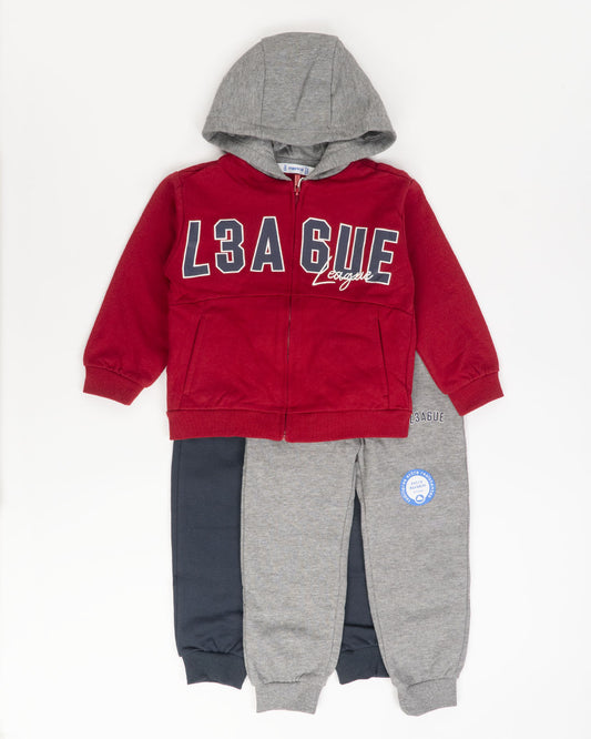 Tuta 3 pz. in felpa  con doppio pantalone MAYORAL