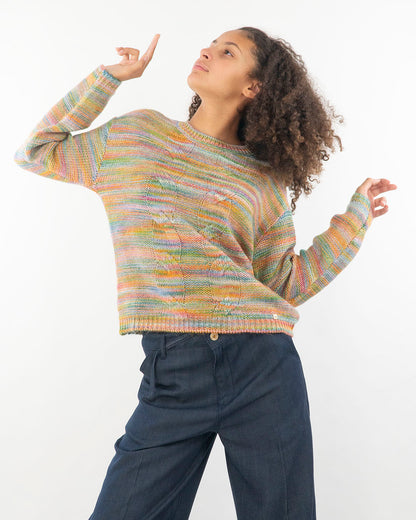 Maglioncino multicolor con trecce KOCCA