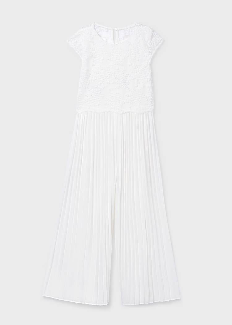 Tuta plissettata con pizzo srt.6871-44 MAYORAL