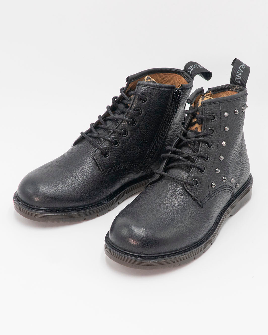 Anfibio in pelle con borchiette e zip GRUNLAND