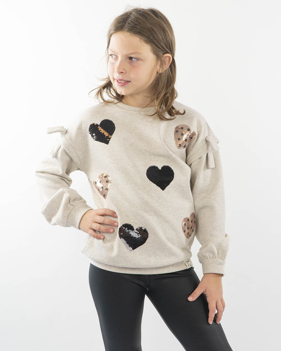 Completo 2 pezzi con pantalone effetto ecopelle