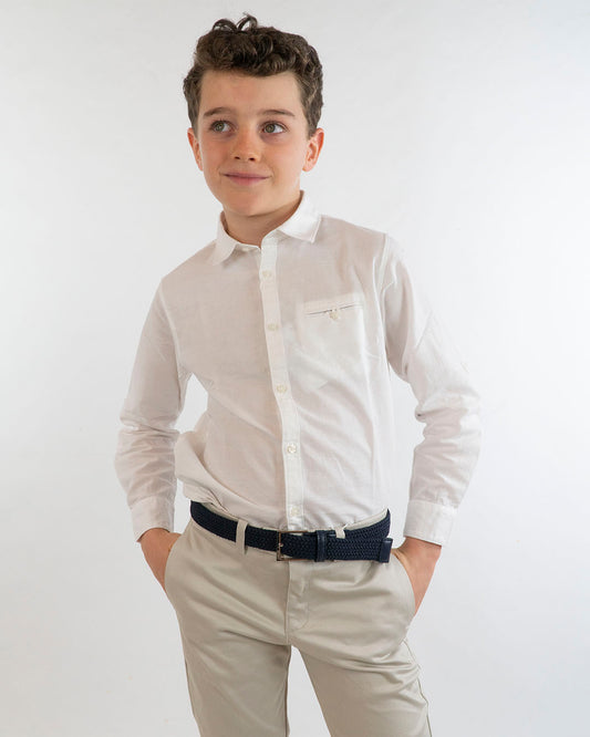 Camicia manica lunga in misto lino Mayoral