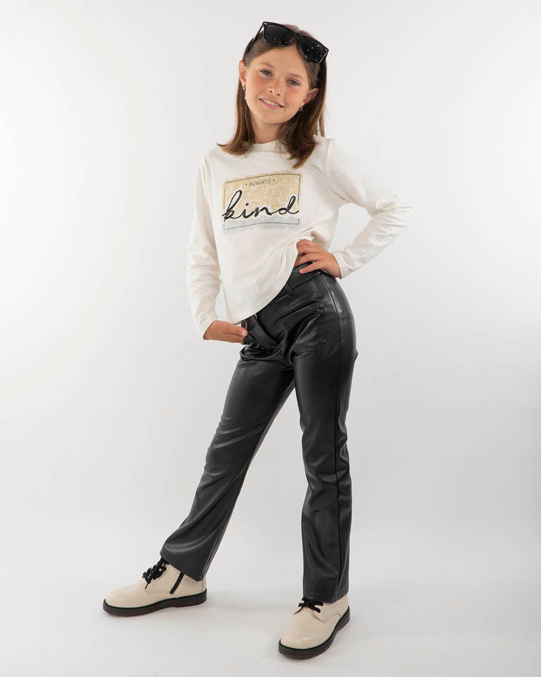 Pantalone lungo ecopelle