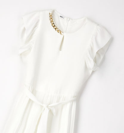 Tuta elegante plissettata con catenina dorata I DO