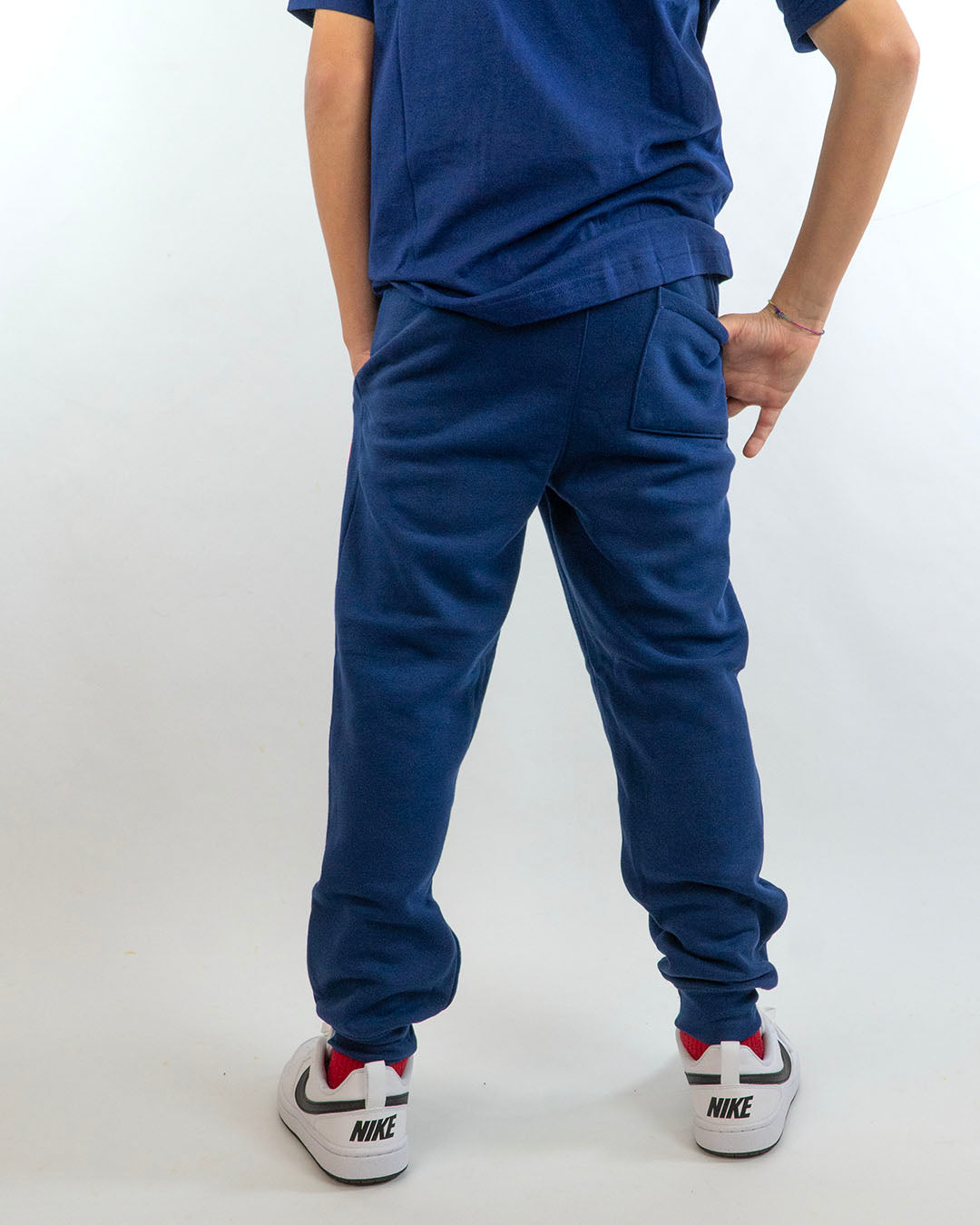 Pantaloni felpati con logo gommato arancioneJORDAN