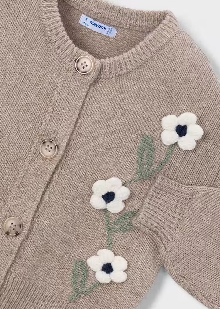 Cardigan in maglia con fiori art.4.323-087 MAYORAL