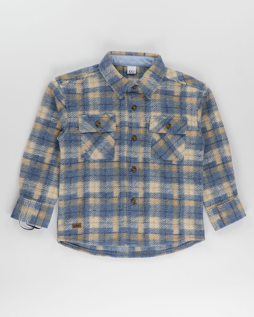 Camicia felpata a quadri con tasche I DO