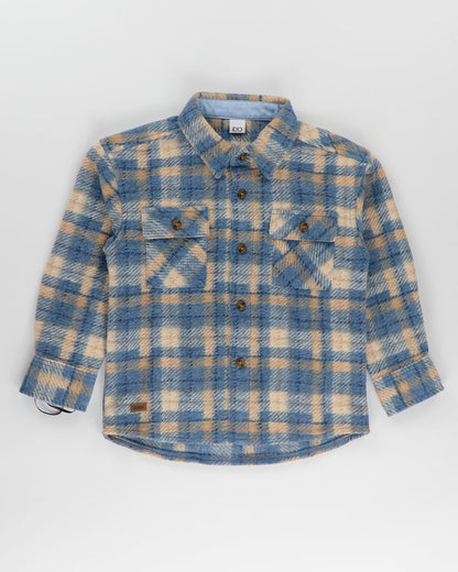 Camicia felpata a quadri con tasche I DO