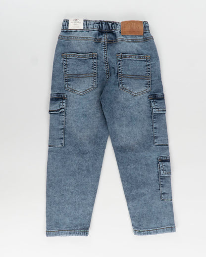 Jeans balloon fit cargo in soft denim I DO