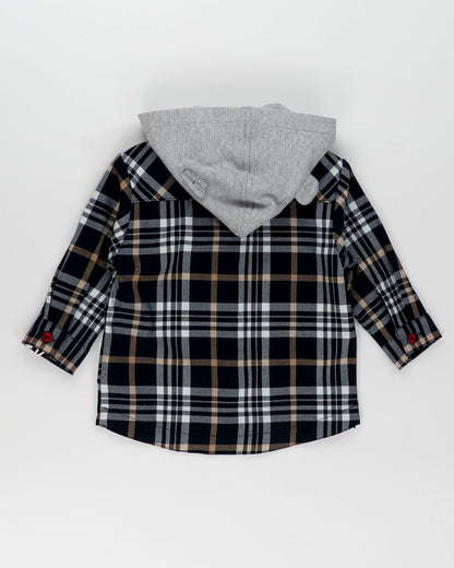 Camicia a quadri con cappuccio staccabile  I DO