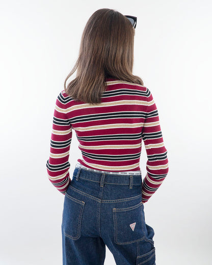 Maglioncino rigato a costine con lurex GUESS