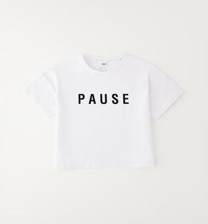 T-shirt corta con scritta Pause I DO