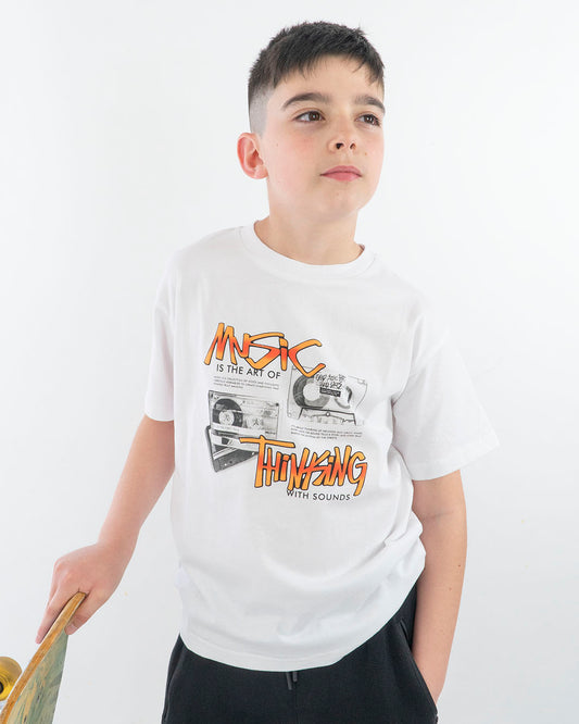 T-shirt manica corta stampa musicassette  MAYORAL