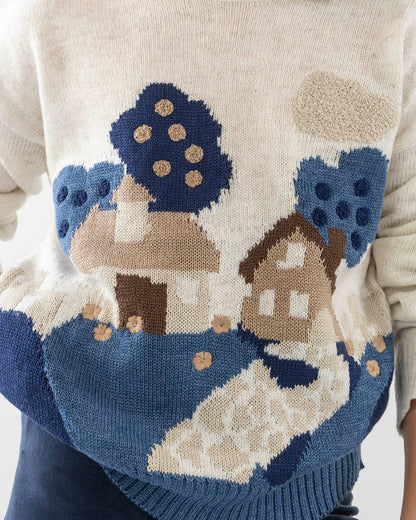 Maglia tricot intarsiata