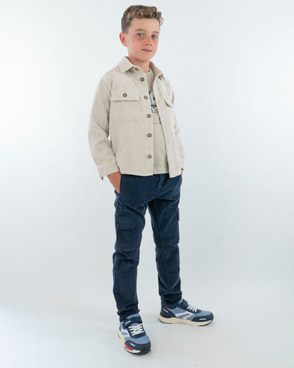 Camicia con tasche in velluto rigato MAYORAL