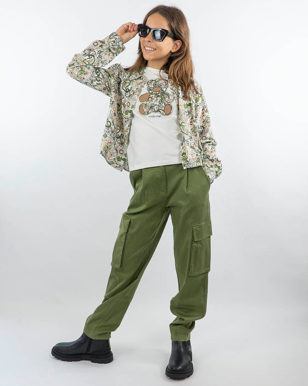 Pantaloni cargo in rasatello di cotone I DO
