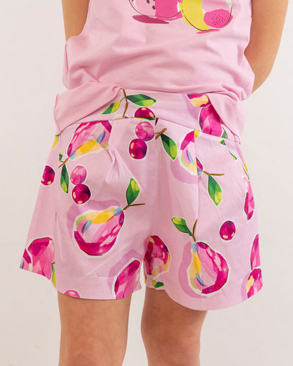 Shorts in tessuto con frutta MAYORAL