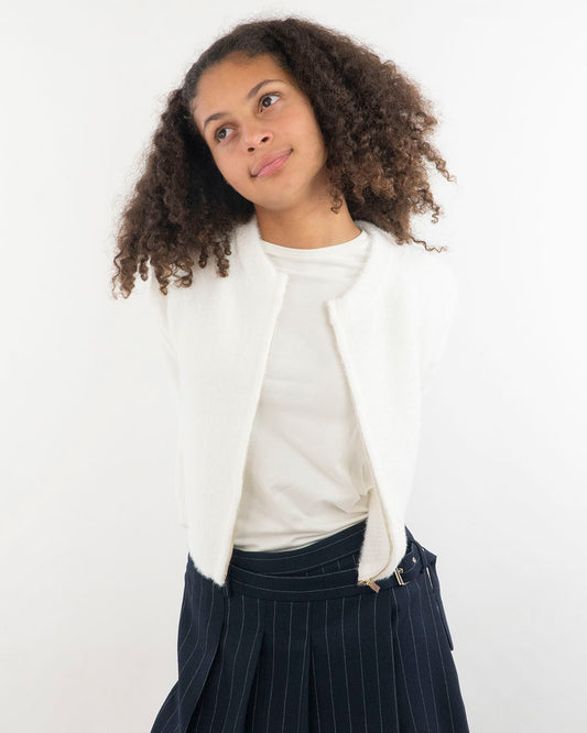 Cardigan soffice girocollo con zip KOCCA