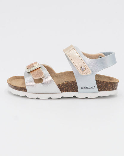 Sandalo multicolor con sottopiede in pelleGRUNLAND
