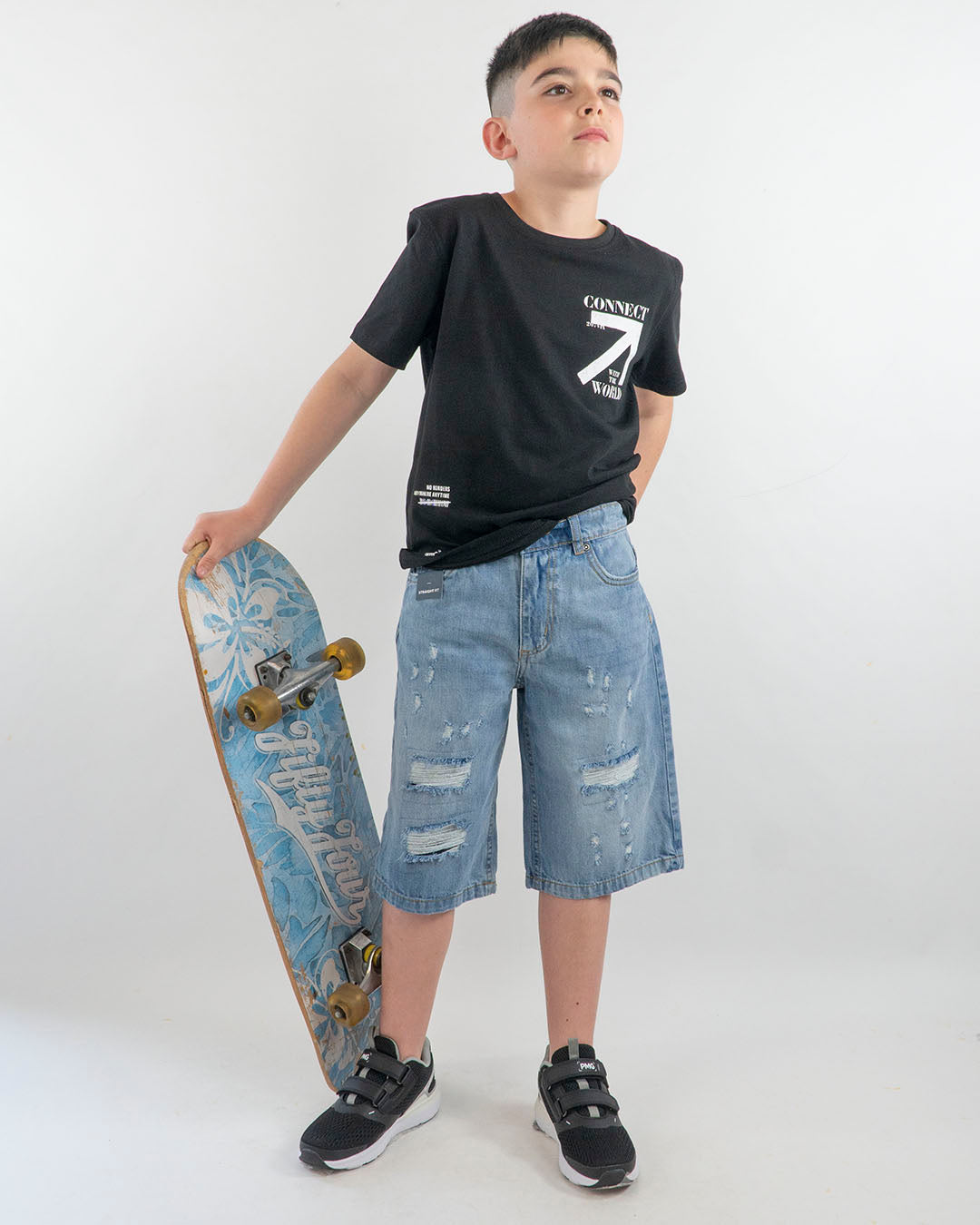 Jeans bermuda con finti strappi I DO