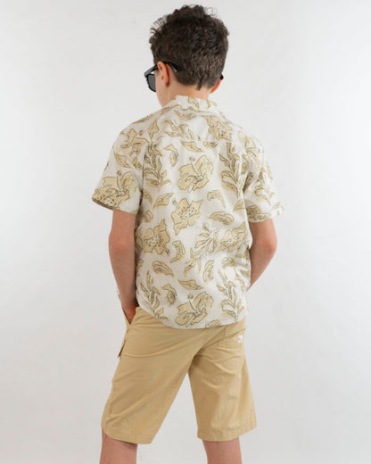 Camicia manica corta con fiori stilizzati MAYORAL