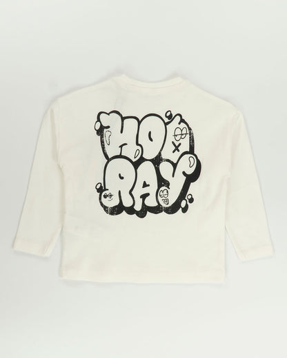 T-shirt oversize con taschino e stampa dietro I DO