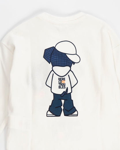 T-shirt manica lunga con cane street style I DO