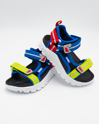 Sandalo in tessuto multicolor con strappi PRIMIGI