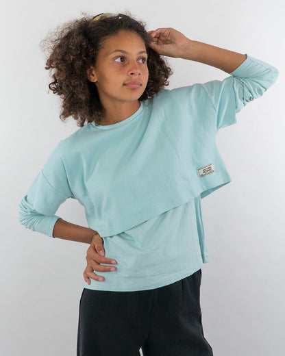 Completo 2 pz.di t-shirt manica lunga e corta I DO