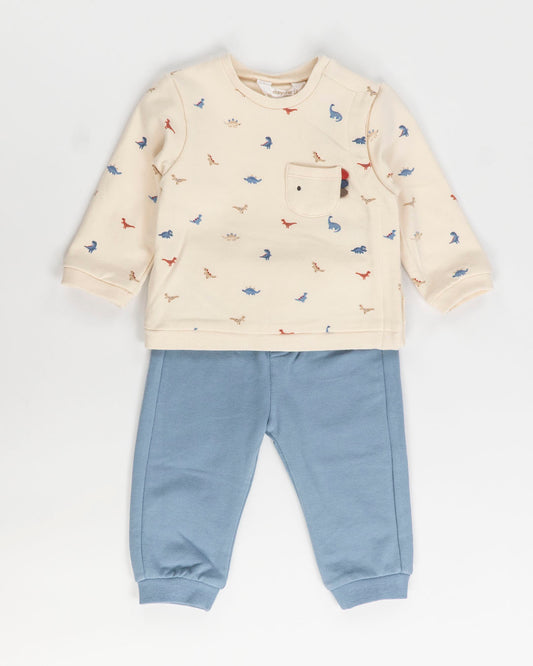 Completo 2 pz. felpato con baby dinosauri MAYORAL