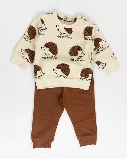 Completo 2 pz. felpato con ricci EMC