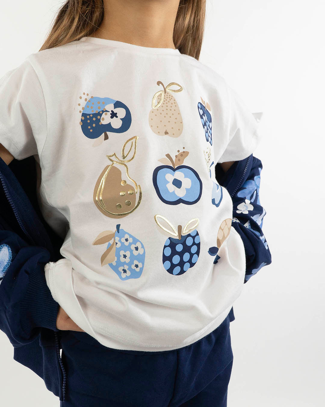 T-shirt manica corta con frutta