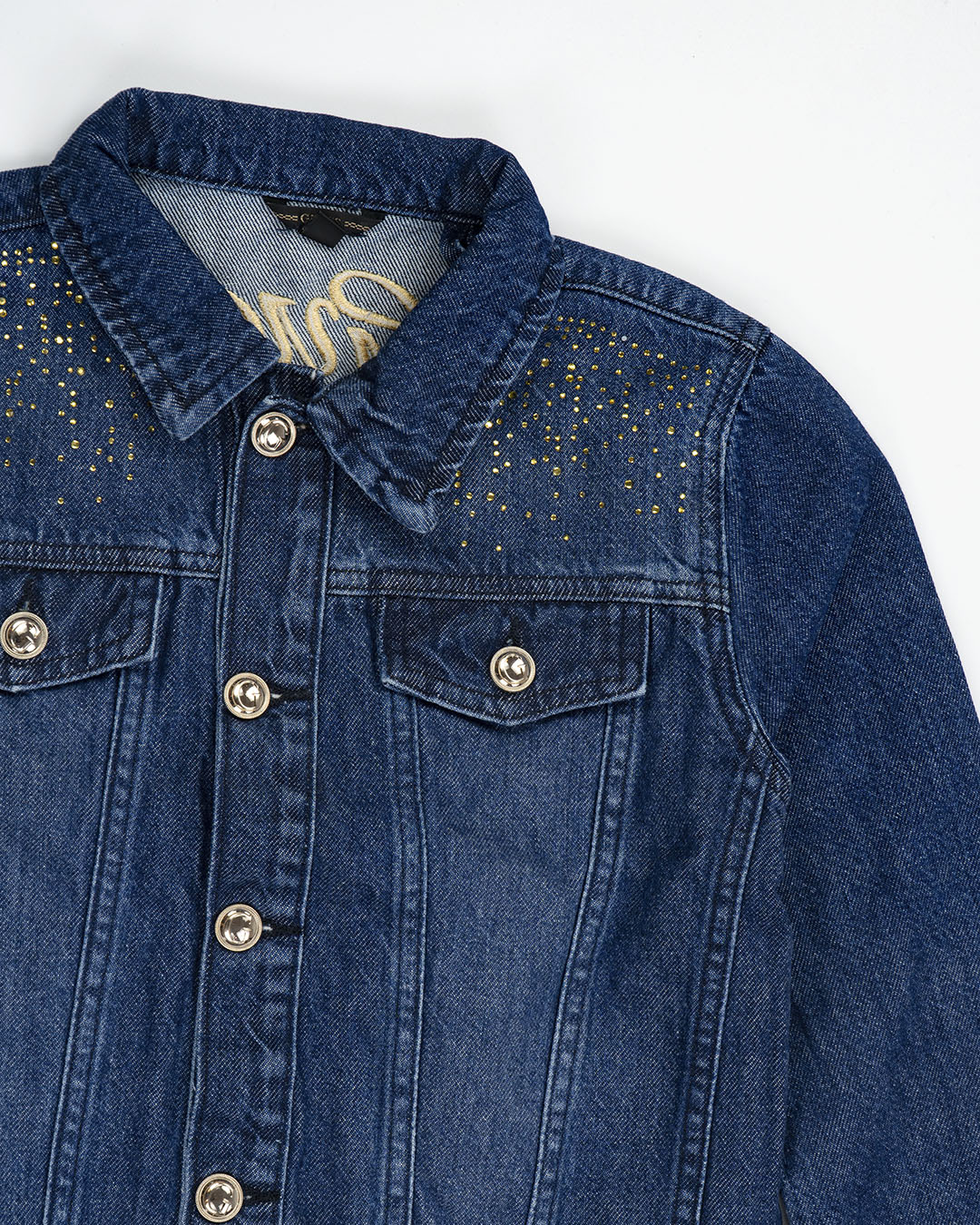 Giubbino in denim con ricamo