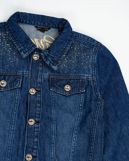 Giubbino in denim con ricamo